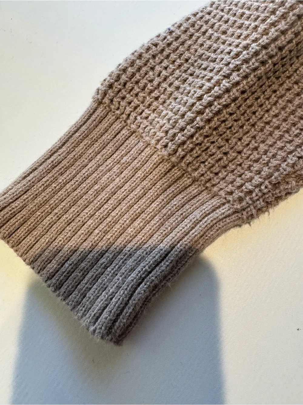 Classic J.Crew Men’s Waffle-Knit Quarter-Zip Sweater – Muted Taupe medium